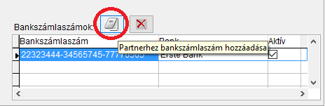 Banki megbízás, partner bankszámlaszámok